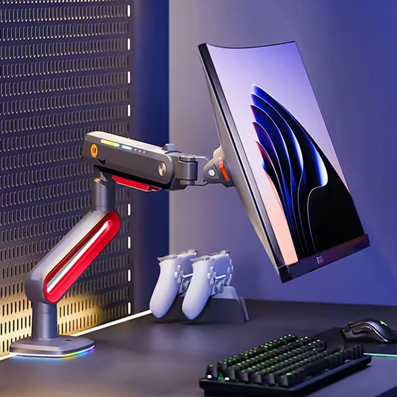 North Bayou Heavy Duty Single Deskmount Gaming Monitor Arm (up to 60" or 20Kg)