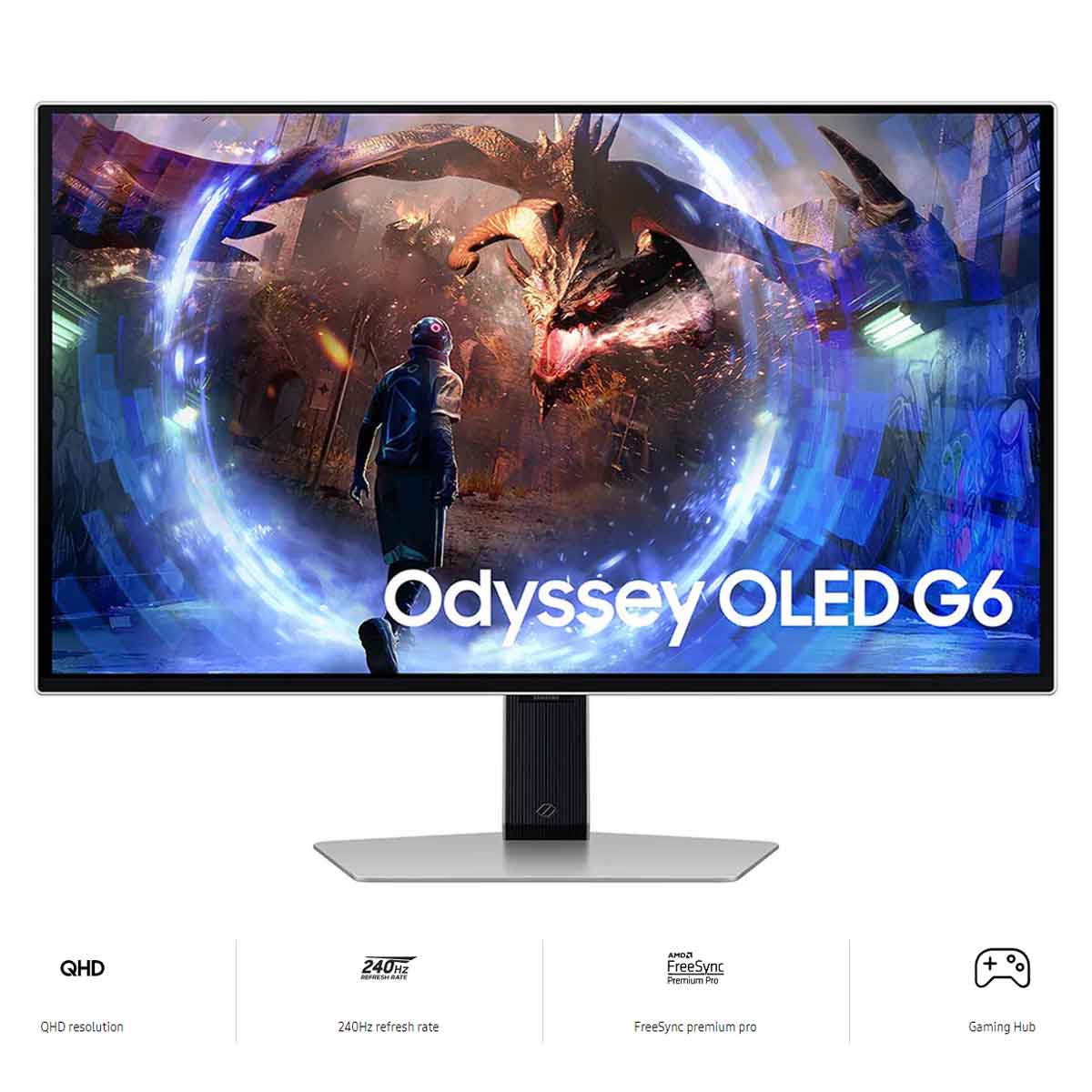 Samsung Odyssey G6 LS27DG602SEXXP 27" QHD (2560x1440) OLED Flat Gaming Monitor