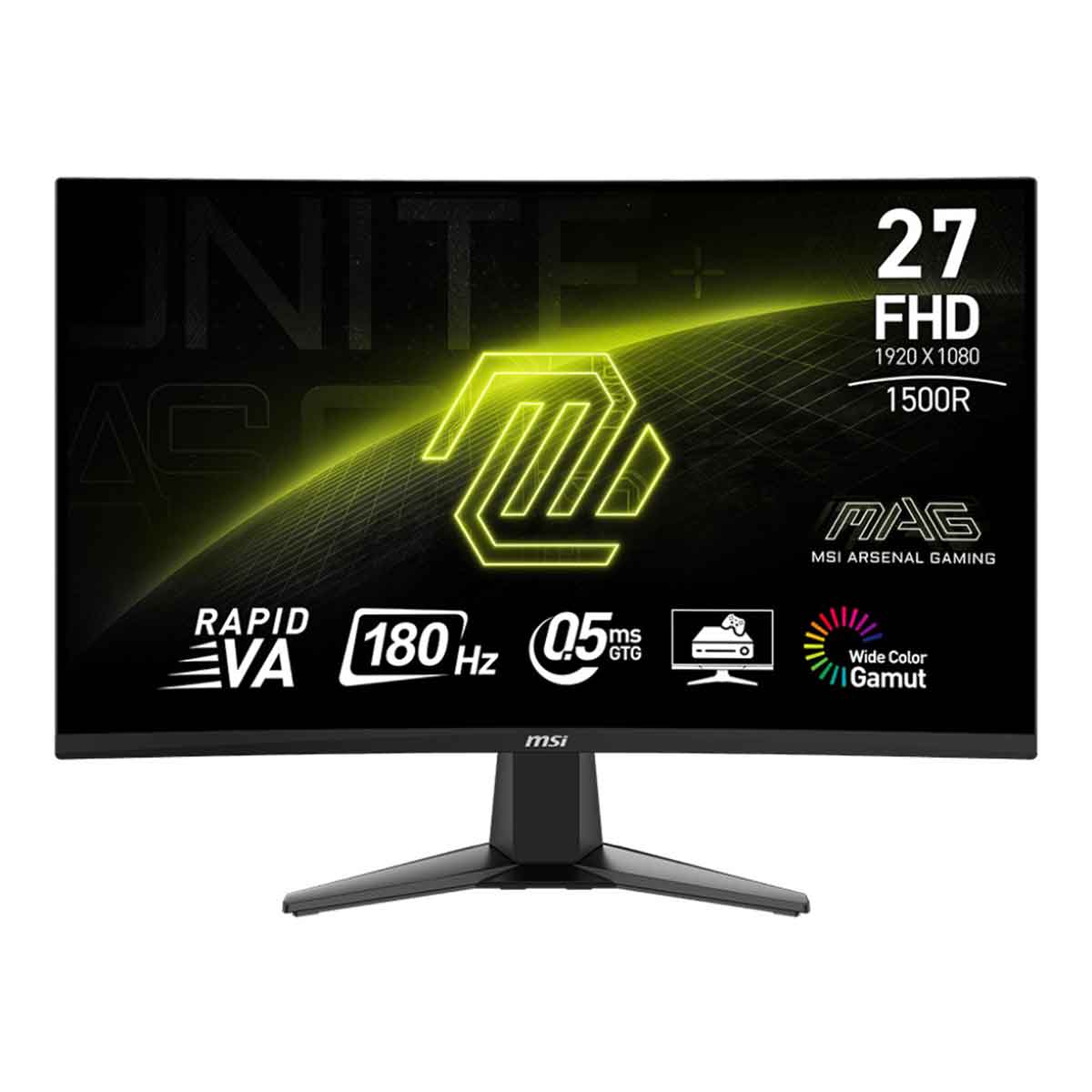 MSI MAG 27C6F 27" FHD (1920x1080) 180Hz 0.5ms (GtG) Rapid VA Curved Gaming Monitor | DataBlitz