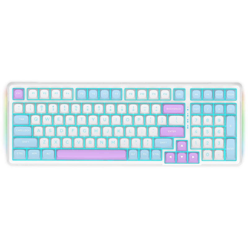 E-Yooso Z-99 RGB 99-Keys Wired Mechanical Keyboard Blue/White/Purple (Blue Switch)