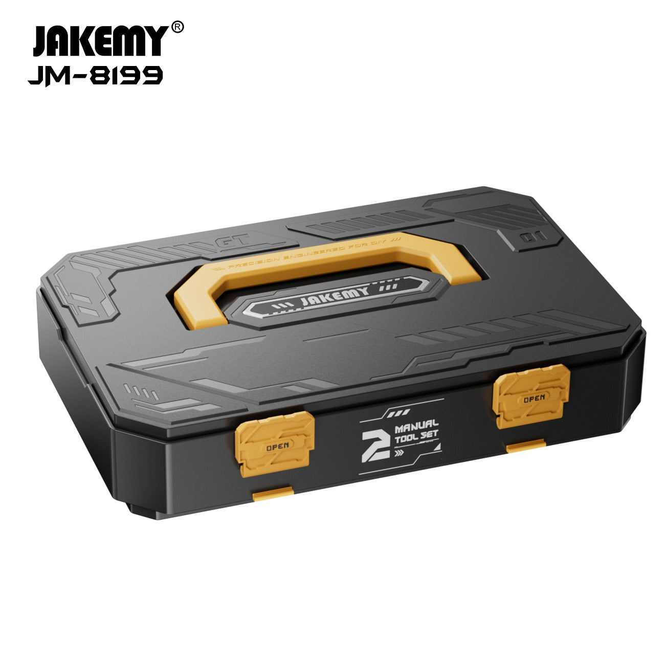 Jakemy 257-in-1 Modular Manual Toolbox with 2-in-1 Internal Screwdriver Handle