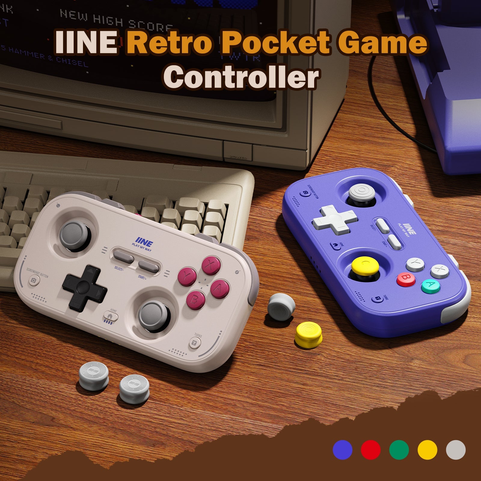 IINE Palm-Sized Retro Chronos Controller for Nintendo Switch