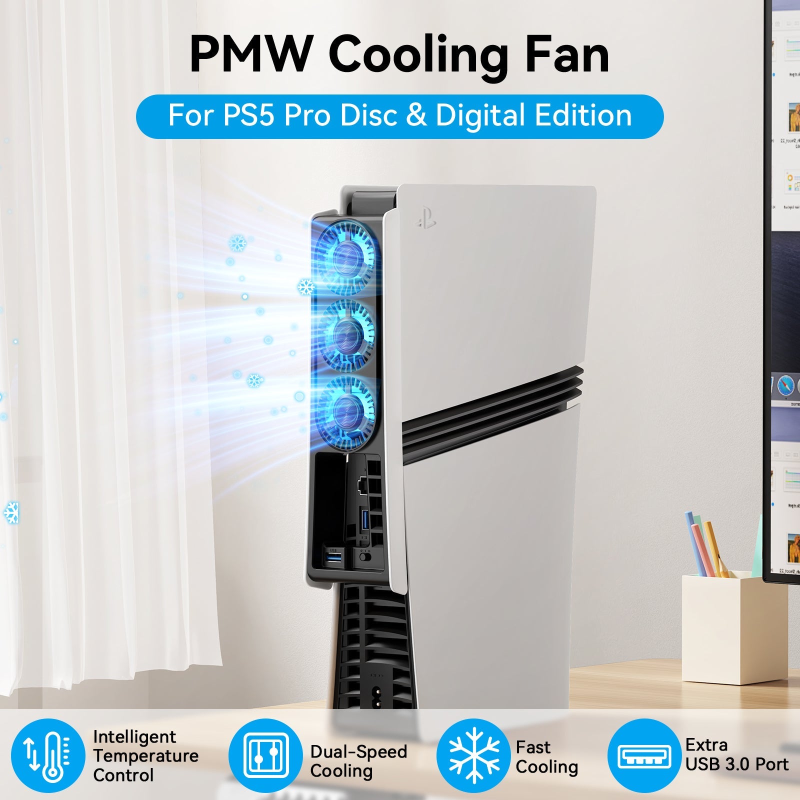 IINE Cooling Fan for PS5 Pro (L1119)