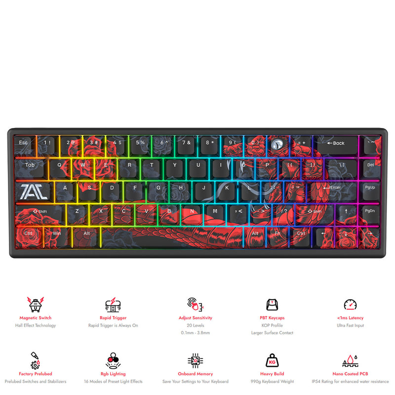 Arbiter Studio Polar 65 Magnetic Gaming Keyboard (Tacularr Edition) (Black)