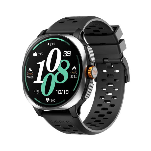 Weofly Vive 2 Smartwatch (Black, Silver) (WFVV708BL, WFVV708SL)
