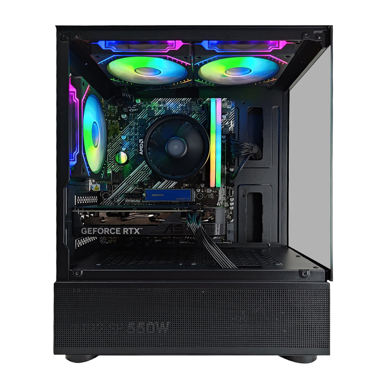 Alpha Reyna Black Desktop Gaming PC | AMD Ryzen 5 5600 | 16GB RAM | 512GB SSD | RTX 4060 | Windows 11 Pro