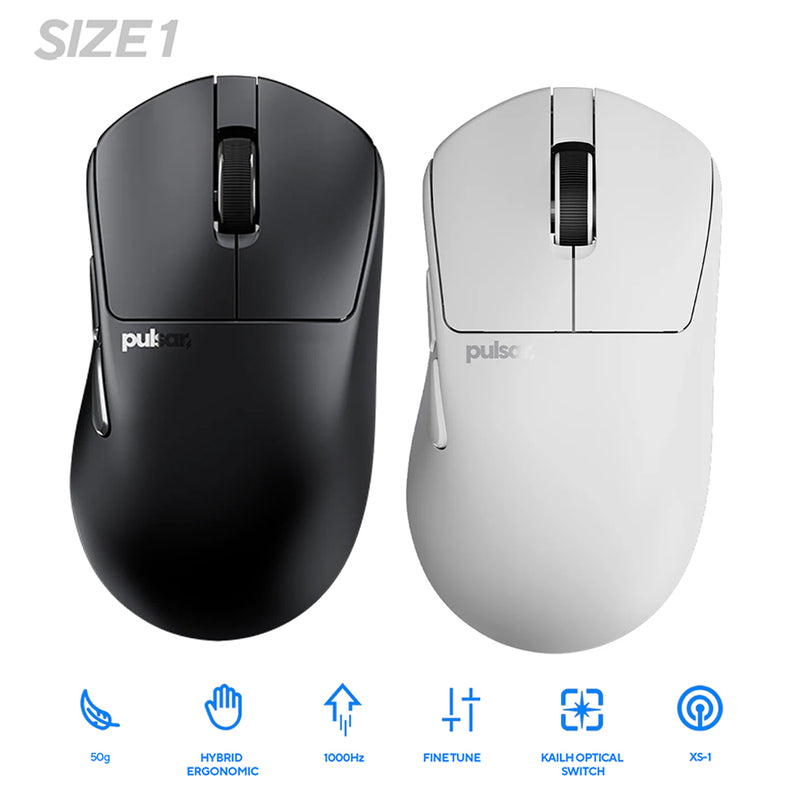Pulsar X3 Ultralight Weight eSports Mouse Size 1 (Black, White) (PX3R11, PX3R12)