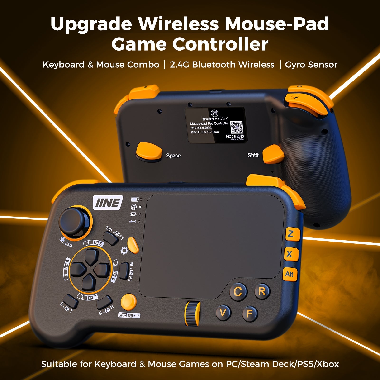 IINE Wireless Mouse-Pad Controller (Black) (L888) | DataBlitz