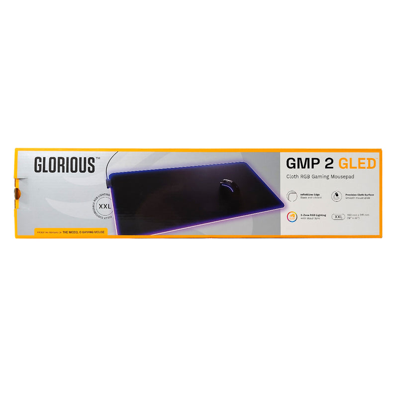 Glorious GMP 2 GLED RGB Cloth Gaming Mousepad - Black (XL, XXL, 3XL, Large Extended, XL Extended)