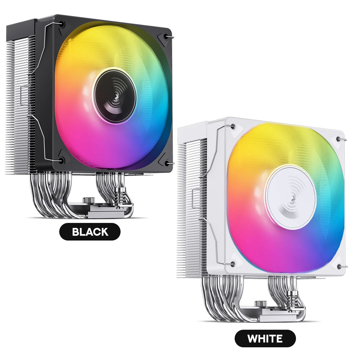 Jonsbo CR-1000 Max ARGB Silent Series 120MM Single-Tower CPU Cooler (Black, White)