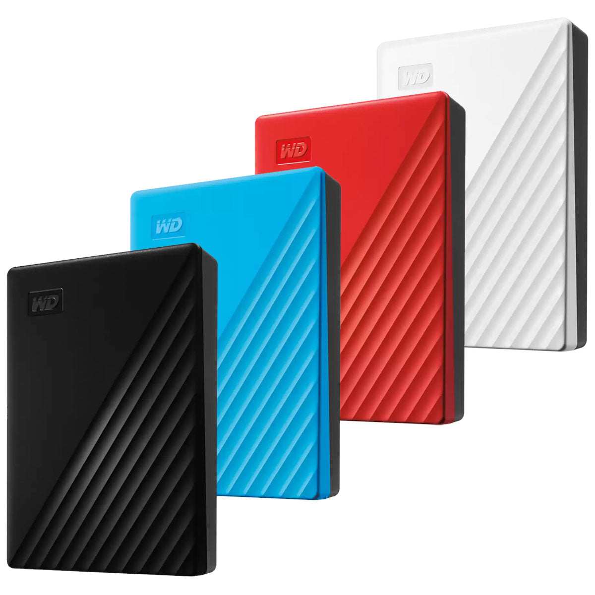 WD My Passport External Hard Drive USB 3.2 Gen1 6TB + WD Soft Pouch (Black, Blue, Red, White)