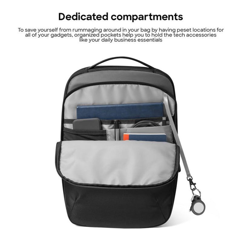 Tomtoc Explorer-T60 15.6" 15L Laptop Backpack (Black) (T60M1D1)