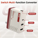 IINE 65W GaN HDMI Video Converter with Ethernet Port for Nintendo Switch (Red/White) (L845)