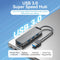 Vention 5-in-1 USB 3.0 Hub - USB-A to USB 3.0 x 4 + Micro-B - 0.15M (CHLBB)