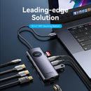 Vention 10-in-1 USB-C MST Docking Station - USB-C to HDMI x 2 + USB 3.0 x 2 + RJ45 + SD + TF + TRRS