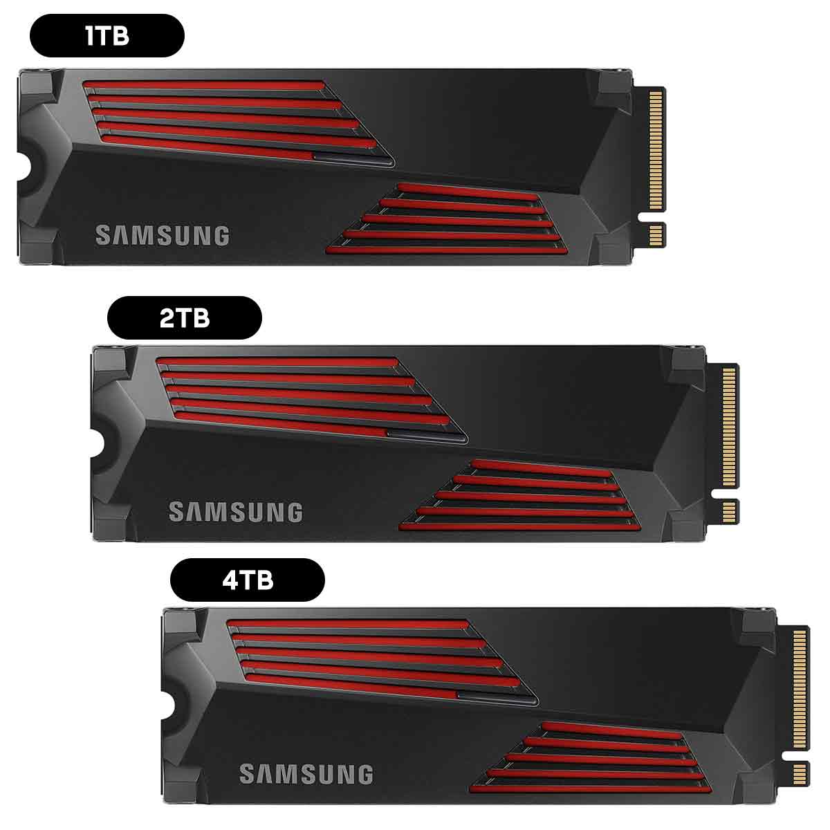 Samsung 990 PRO PCIe 4.0 NVME M.2 Internal SSD with Heatsink (1TB, 2TB, 4TB)