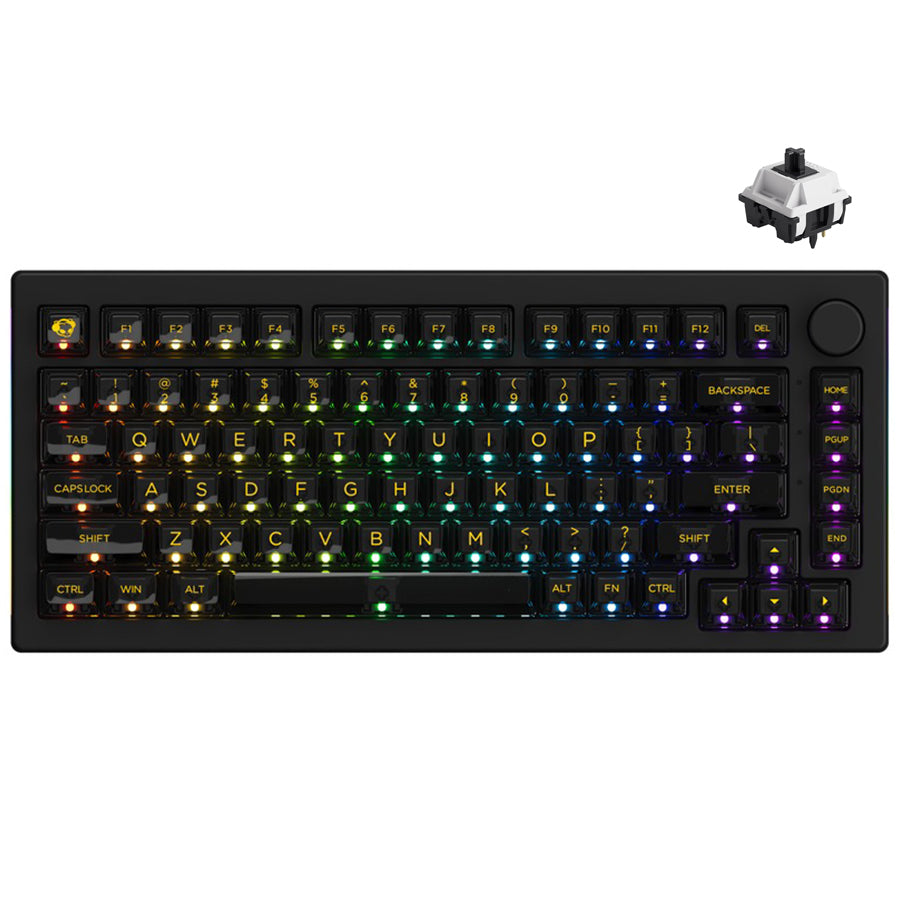 Akko Black Clear 5075B Plus Multi-Mode RGB Hot-Swappable Mechanical Keyboard (V3 Piano Pro Switch)