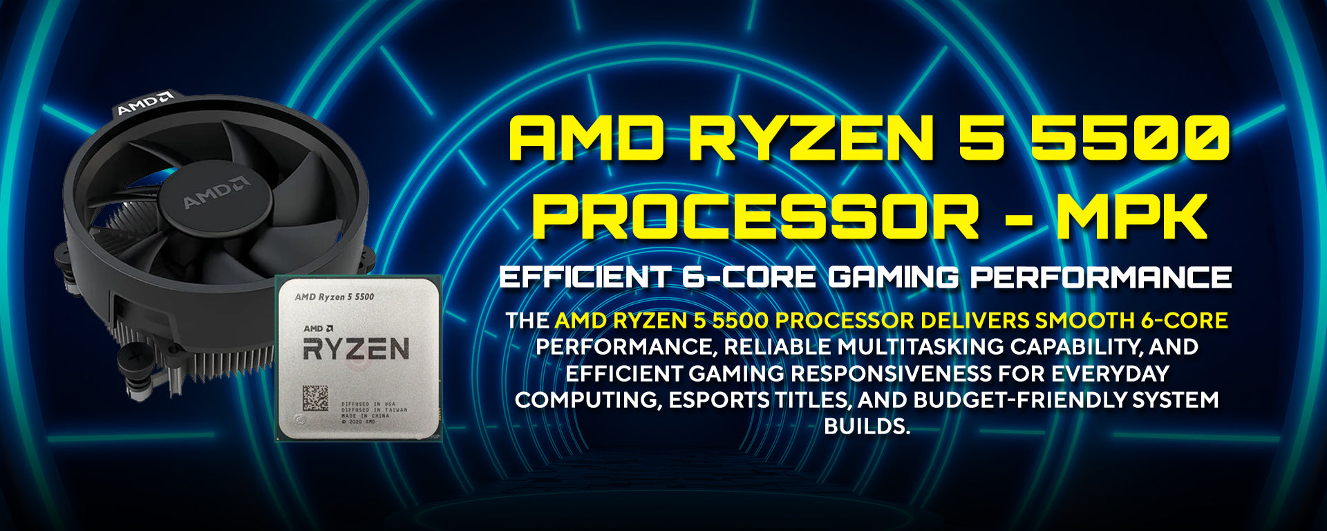 Alpha DB460M White Desktop Gaming PC | AMD Ryzen 5 5500 | 16GB (2x8) RAM | 500GB SSD | RXT 3050 | Windows 11 Pro