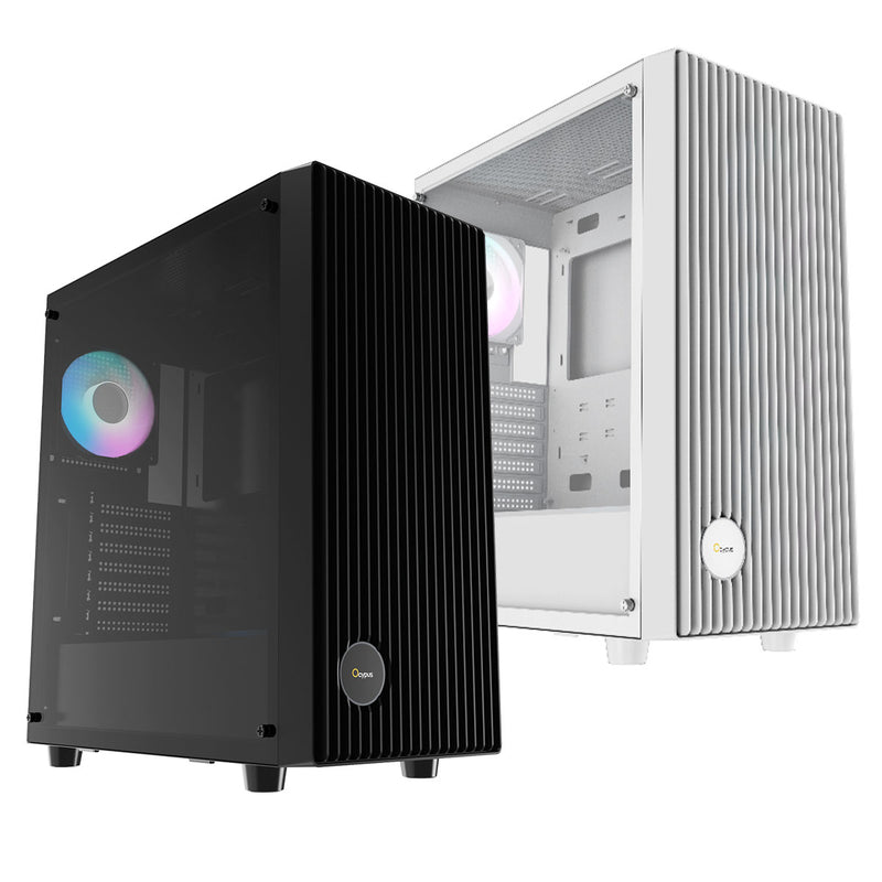 Ocypus Gamma C70 ARGB High Airflow Front Panel With 4 ARGB Fans ATX Case (Black, White)