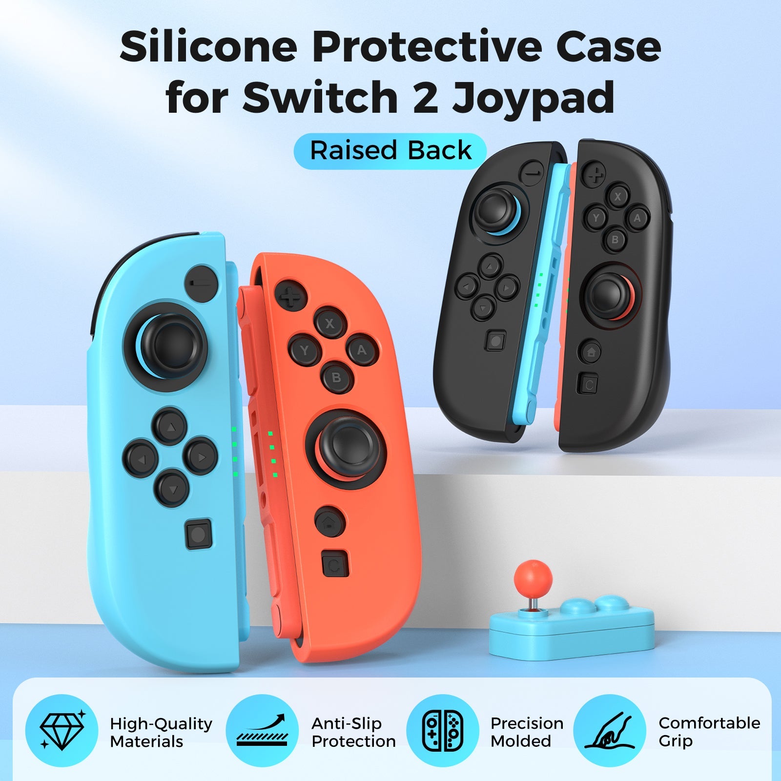 IINE Silicone Protective Case with Raised Back for Nintendo Switch 2 Joy-Con | DataBlitz
