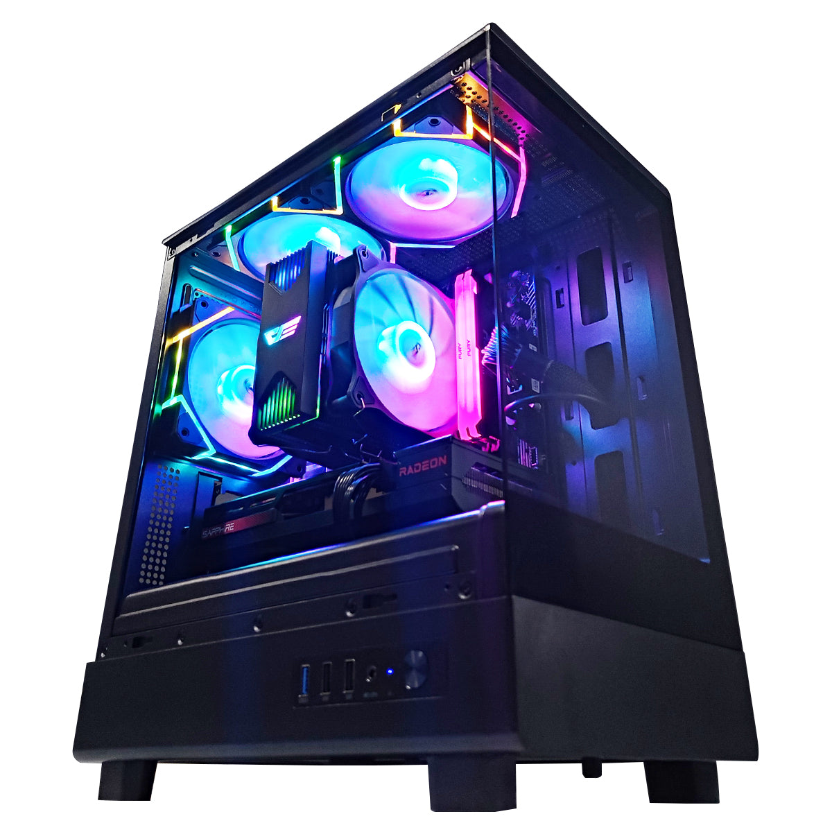 Alpha DB330M Black Desktop Gaming PC | AMD Ryzen 5 5500 | 16GB RAM | 500GB SSD | RX 7600 | Windows 11 Pro