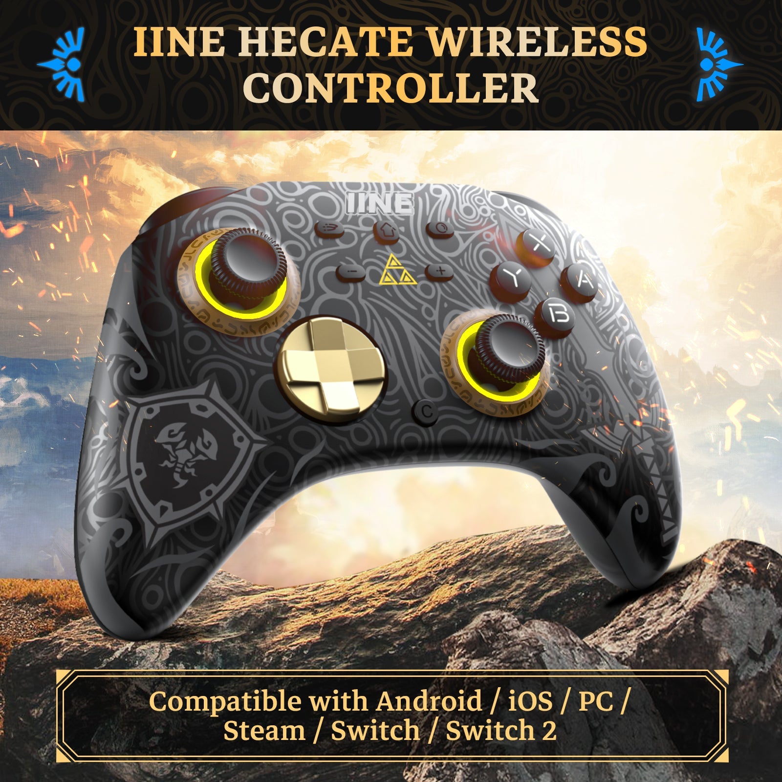 IINE Hecate Wireless Controller for Nintendo Switch / Nintendo Switch 2 (L1261)
