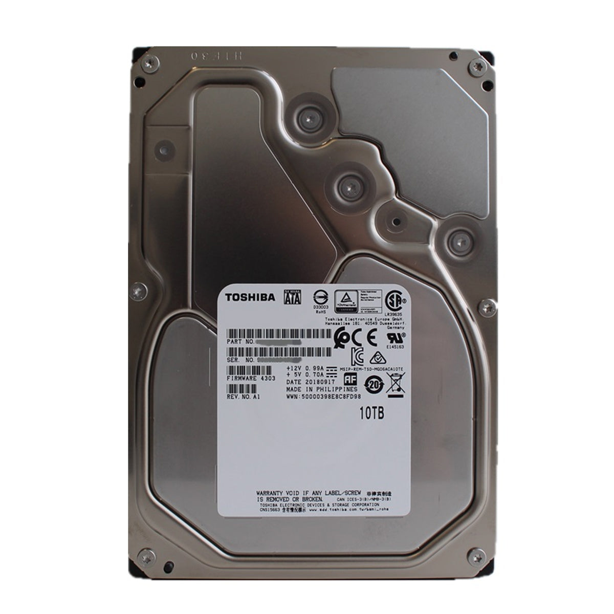Toshiba MG Series Enterprise 10TB 3.5" SATA Nearline (Enterprise) Internal HDD