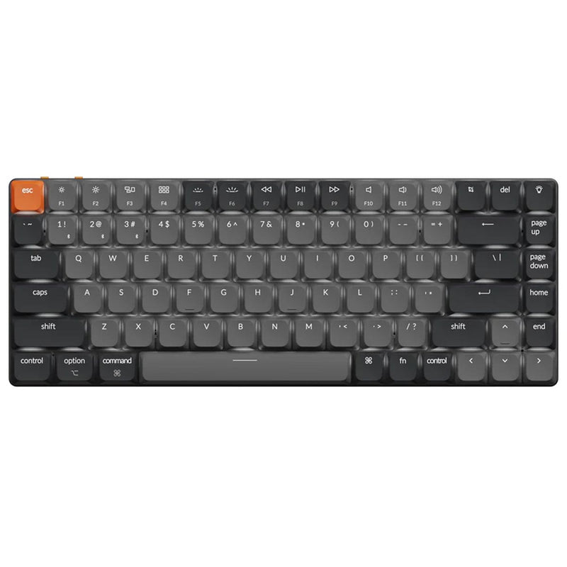 Keychron K3 QMK/VIA White Backlit Compact Wireless Mechanical Keyboard Version 3 - Black/Grey