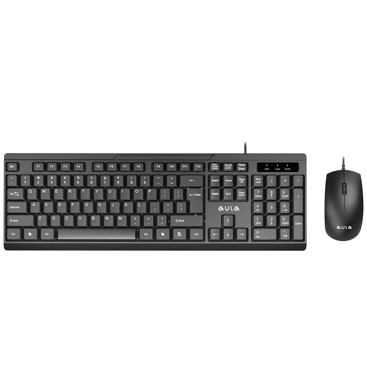 Aula AC101 Wired Keyboard & Mouse Combo (Black)