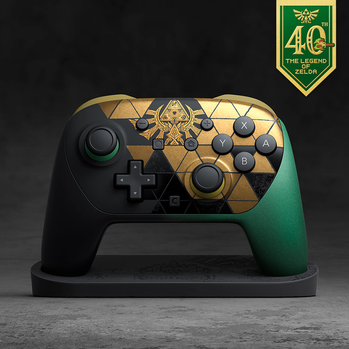 Nintendo Switch 2 Pro Controller + Display Stand - The Legend of Zelda 40th Anniversary Edition