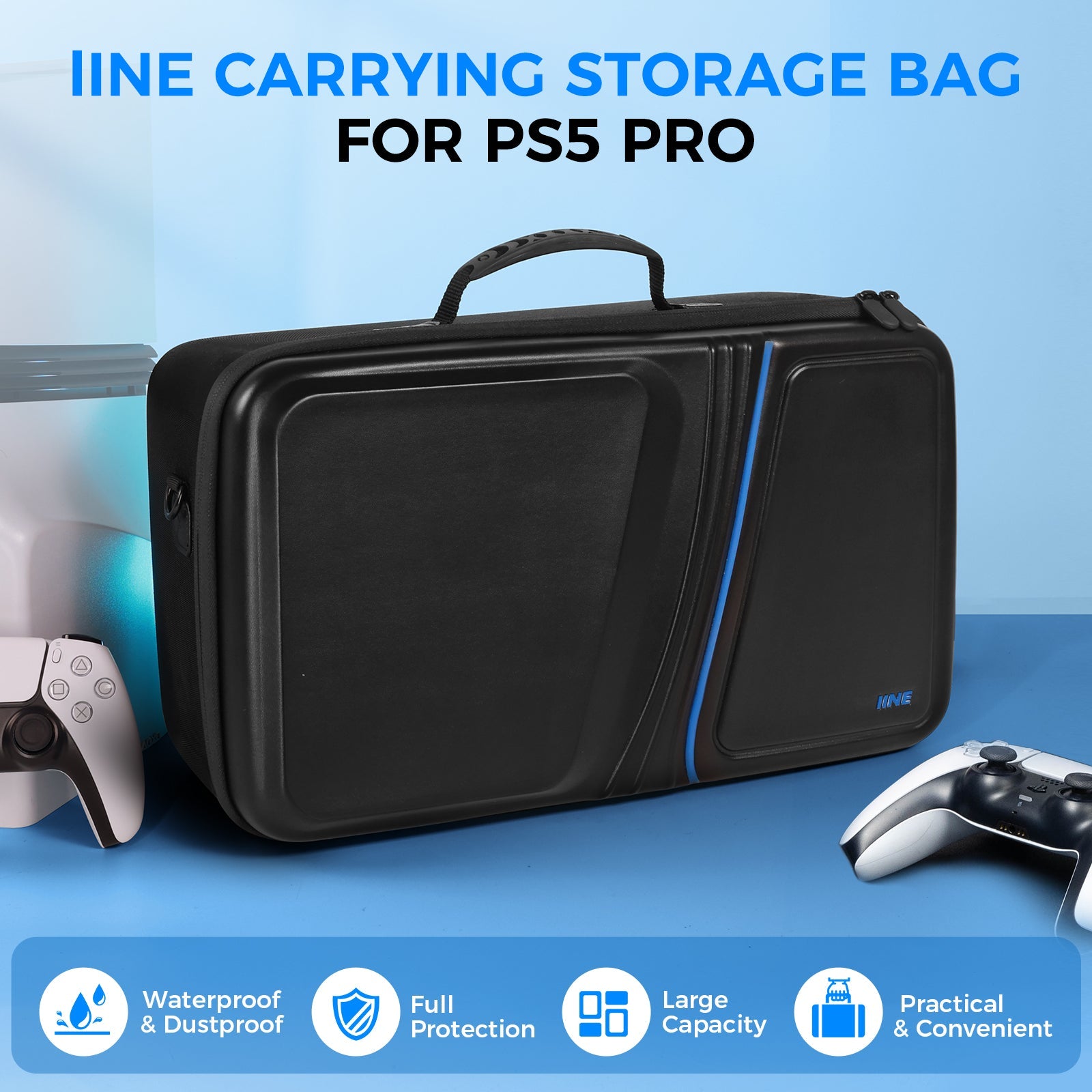 IINE Carrying Storage Bag for PS5 Pro (Black) (L1054)