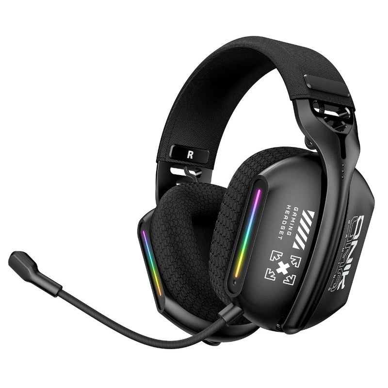 Onikuma GT808 RGB Tri-Mode Gaming Headset with Microphone (Black)