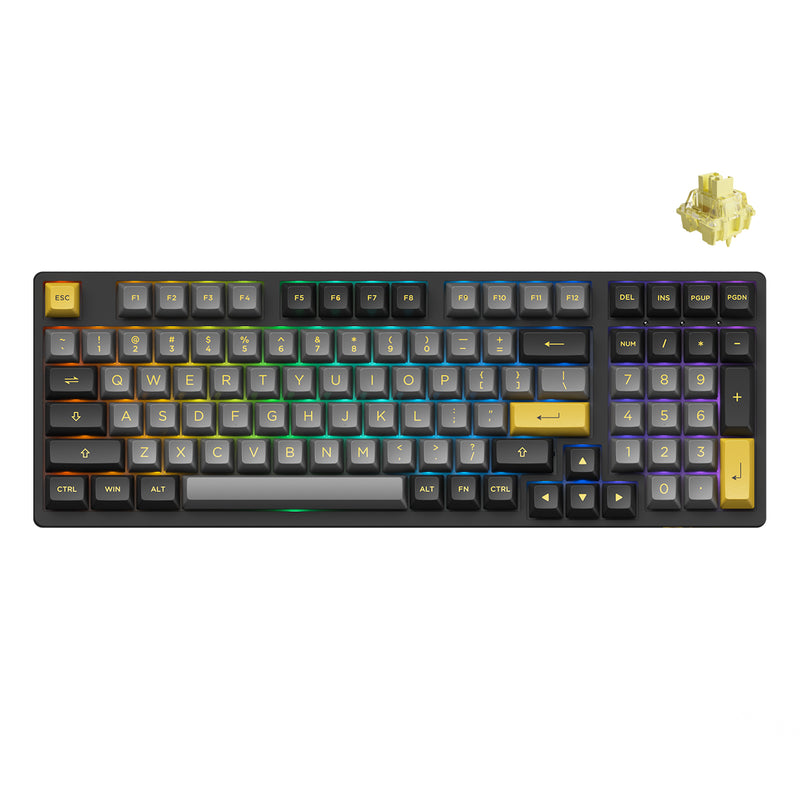 Akko Black & Gold 3098B Plus Multi-Mode RGB Hot-Swappable Mechanical Keyboard