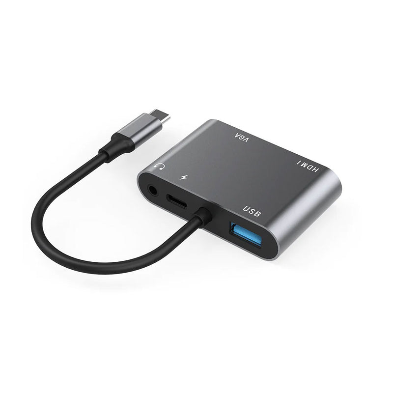 DataBlitz - Airsky USB-C To HDTV To Hub Adapter 5 In 1 (HC-11)