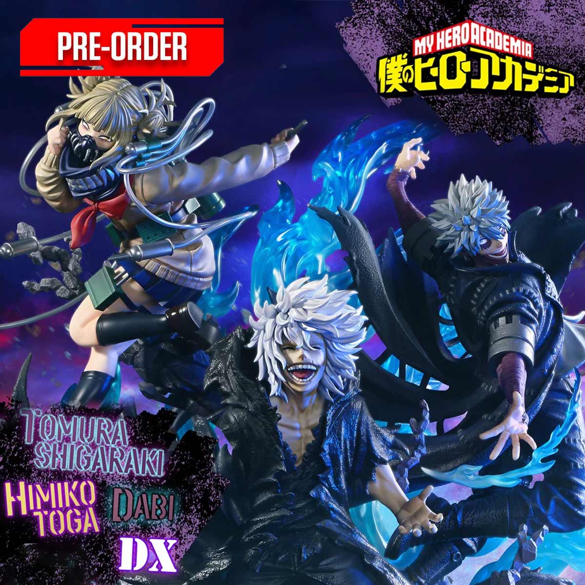 Ultimate Premium Masterline My Hero Academia Tomura Shigaraki, Dabi, Himiko Toga (Deluxe Version)