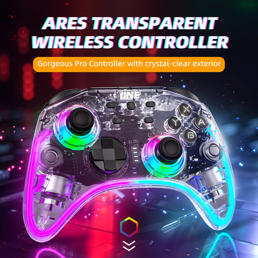 IINE Wireless Controller Transparent For Switch / Switch OLED (L775)