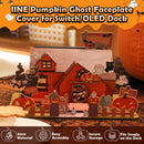 IINE Pumpkin Ghost House Faceplate Cover for Nintendo Switch