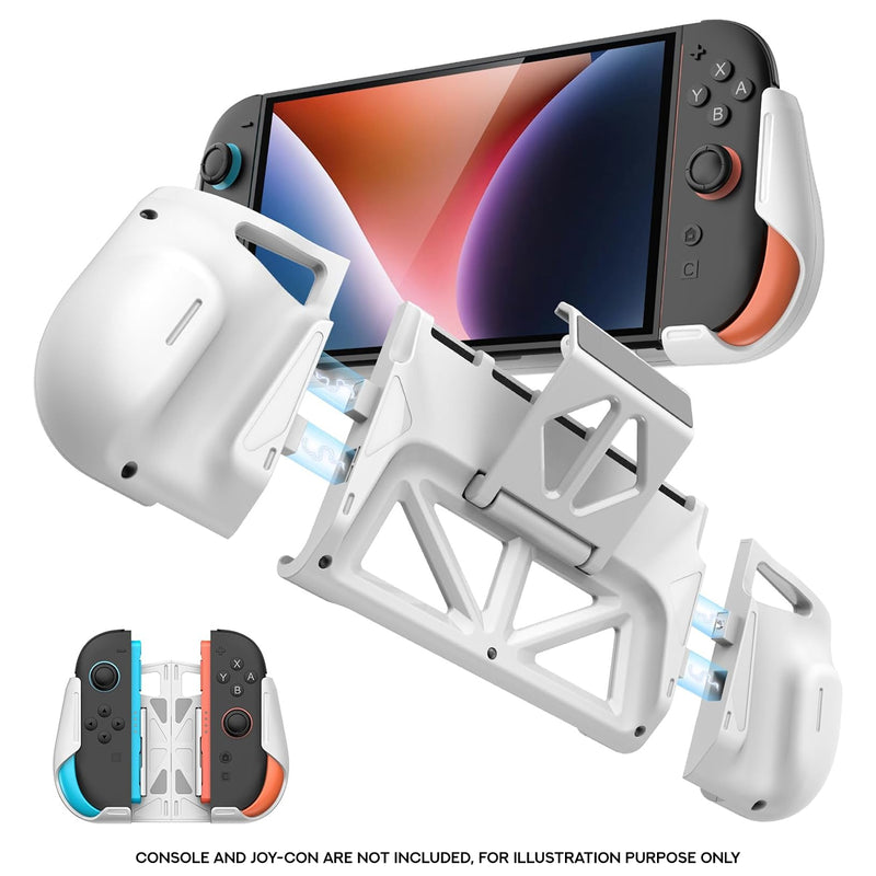 Transnovo Detachable Magnetic Protective Case with Stand for Nintendo Switch 2 (White) (NS2-CS01)