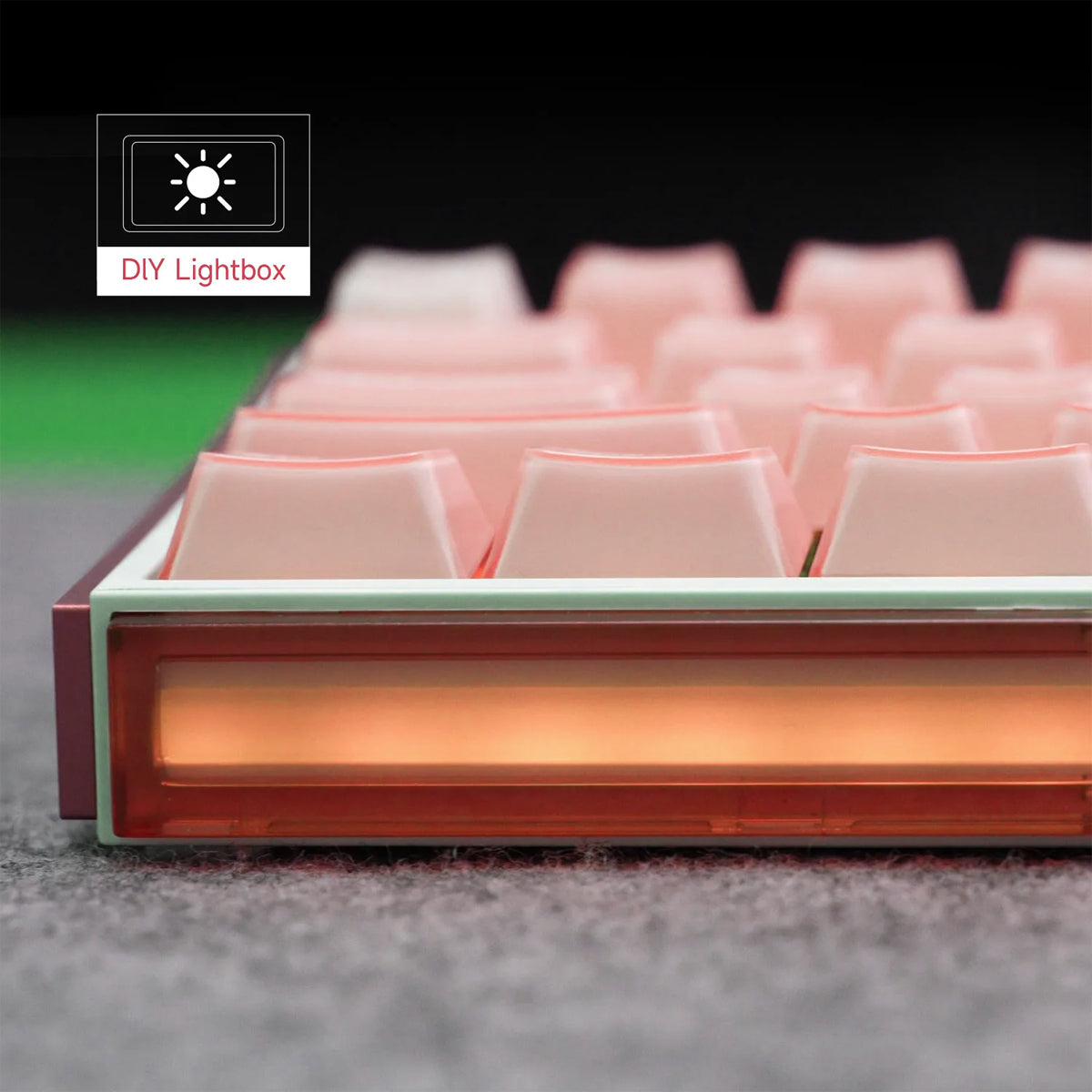 Akko Ray68 RGB Wired Mechanical Keyboard (Misty Pink & White) (Akko AstroAim Magnetic Switch) (101-RA68B-002)