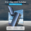 Vention 3-in-1 Out HDMI Switcher (Gray Aluminum Alloy Type, Blue Aluminum Alloy Type)
