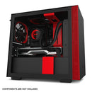 NZXT H210 Mini-ITX Case with Tempered Glass (Matte Black/Red) (CA-H210B-BR)