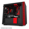 NZXT H210 Mini-ITX Case with Tempered Glass (Matte Black/Red) (CA-H210B-BR)