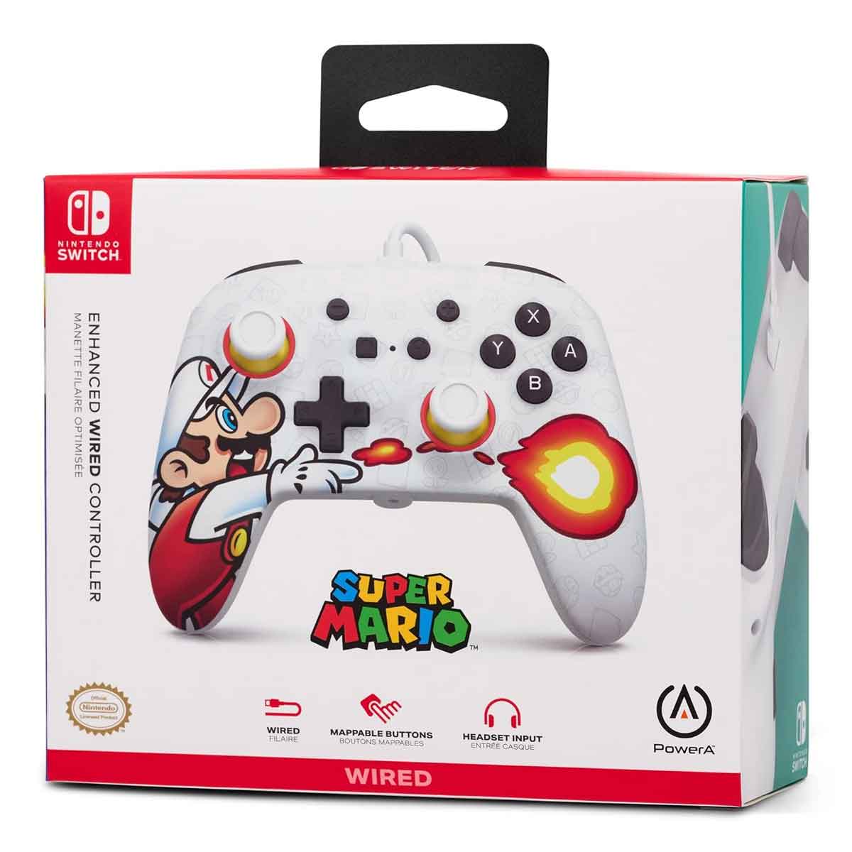 Power A Enhanced Wired Controller for Switch (Fireball Mario)