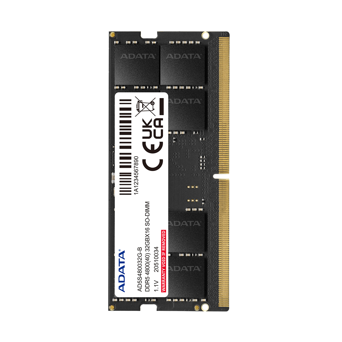 Adata 16GB DDR5 4800MHz SO-DIMM Memory (AD5S480016G-S) | DataBlitz