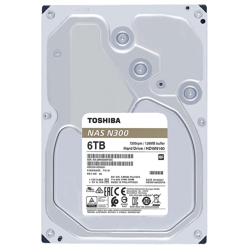 Toshiba NAS N300 6TB 3.5" SATA NAS Internal HDD