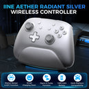 IINE Aether Radiant Silver Wireless Controller with Charging Dock