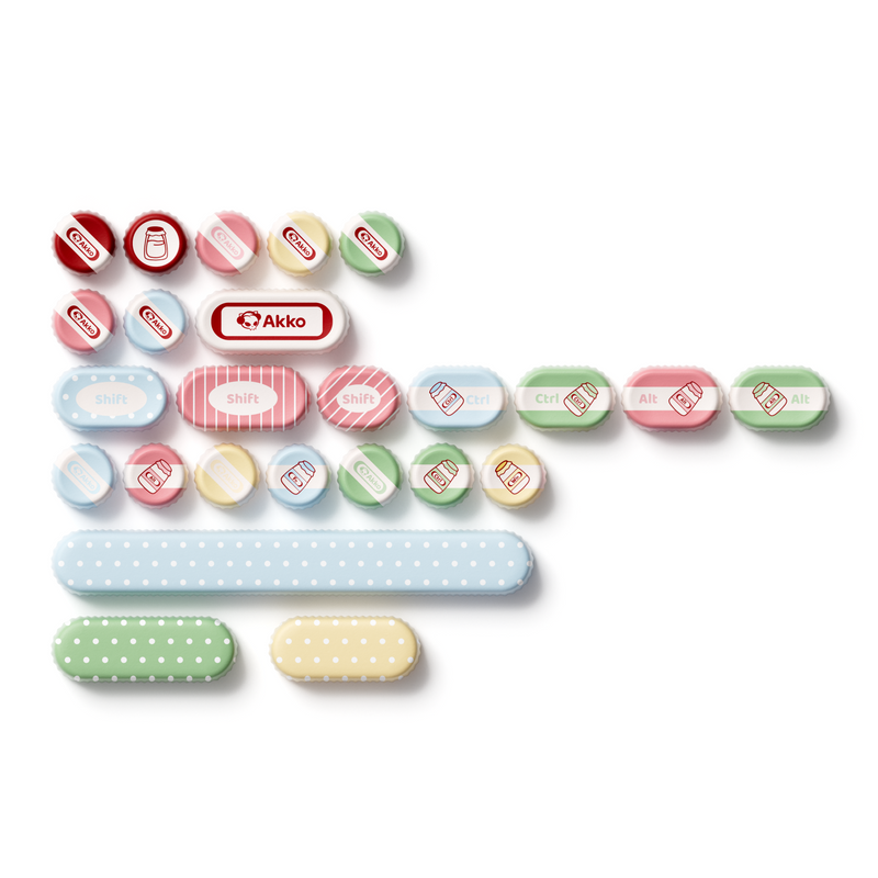 Akko Classic BottleCap Keycap Set BottleCap Profile 131 Keys