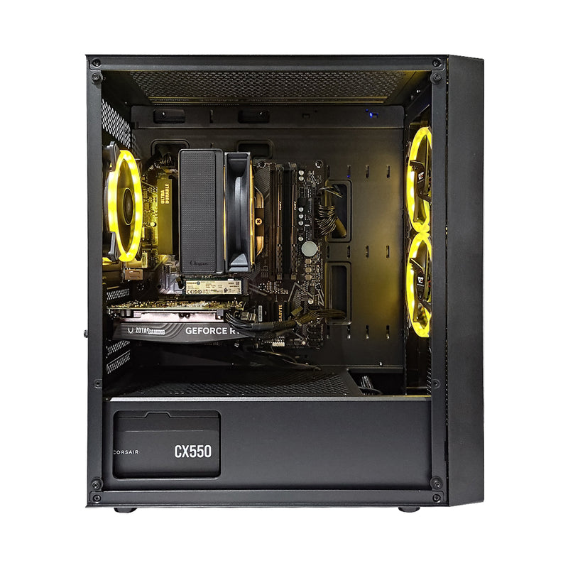 Alpha Gamma C50 Black Desktop Gaming PC | Ryzen 5 5500 | 16GB RAM | 500GB SSD | RTX 4060 | Windows 11 Pro