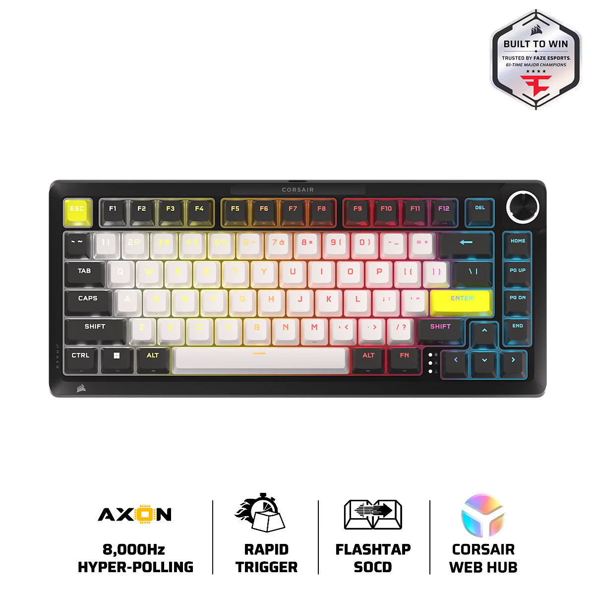 Corsair MAKR Pro 75 Hall Effect DIY Keyboard (Black) (MGX V2 Switch) (CH-91CE21G-NA2)