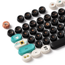 Akko Punk Cat BottleCap Keycap Set BottleCap Profile 131 Keys